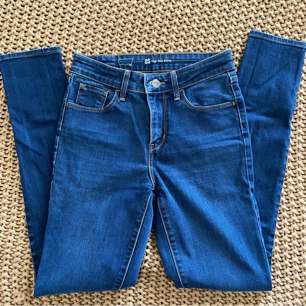 High rise skinny Levis jeans